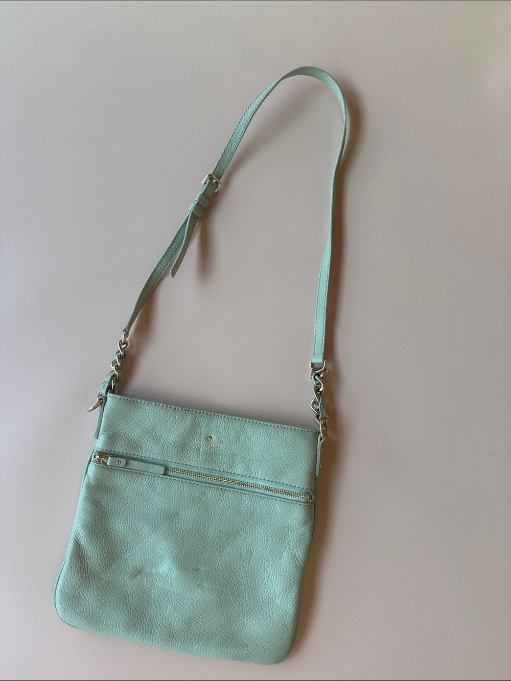 kate spade Mint Green Pebbled Leather Crossbody Bag